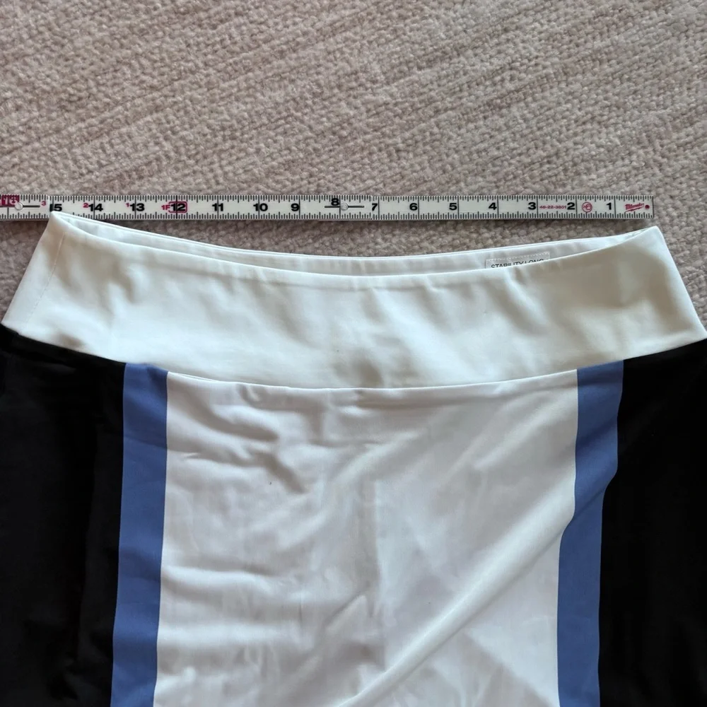 White Athletic Golf Skort with Blue and Black Side Panels NWT - Picture 8 of 11
